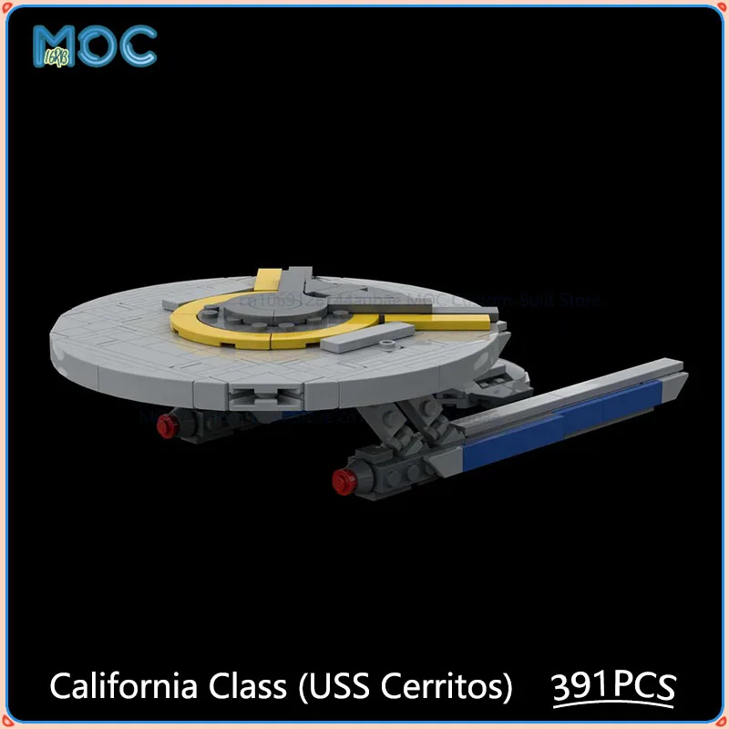 

Конструктор MOC: Модель корабля класса California (USS Cerritos) в масштабе 1:1500, 320 см, DIY, сборная модель, 391 деталь, игрушка-подарок