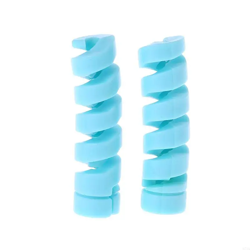 573A 2pcs Cargador Cable Cable Protector alambre cable flexible para líneas datos teléfonos celulares