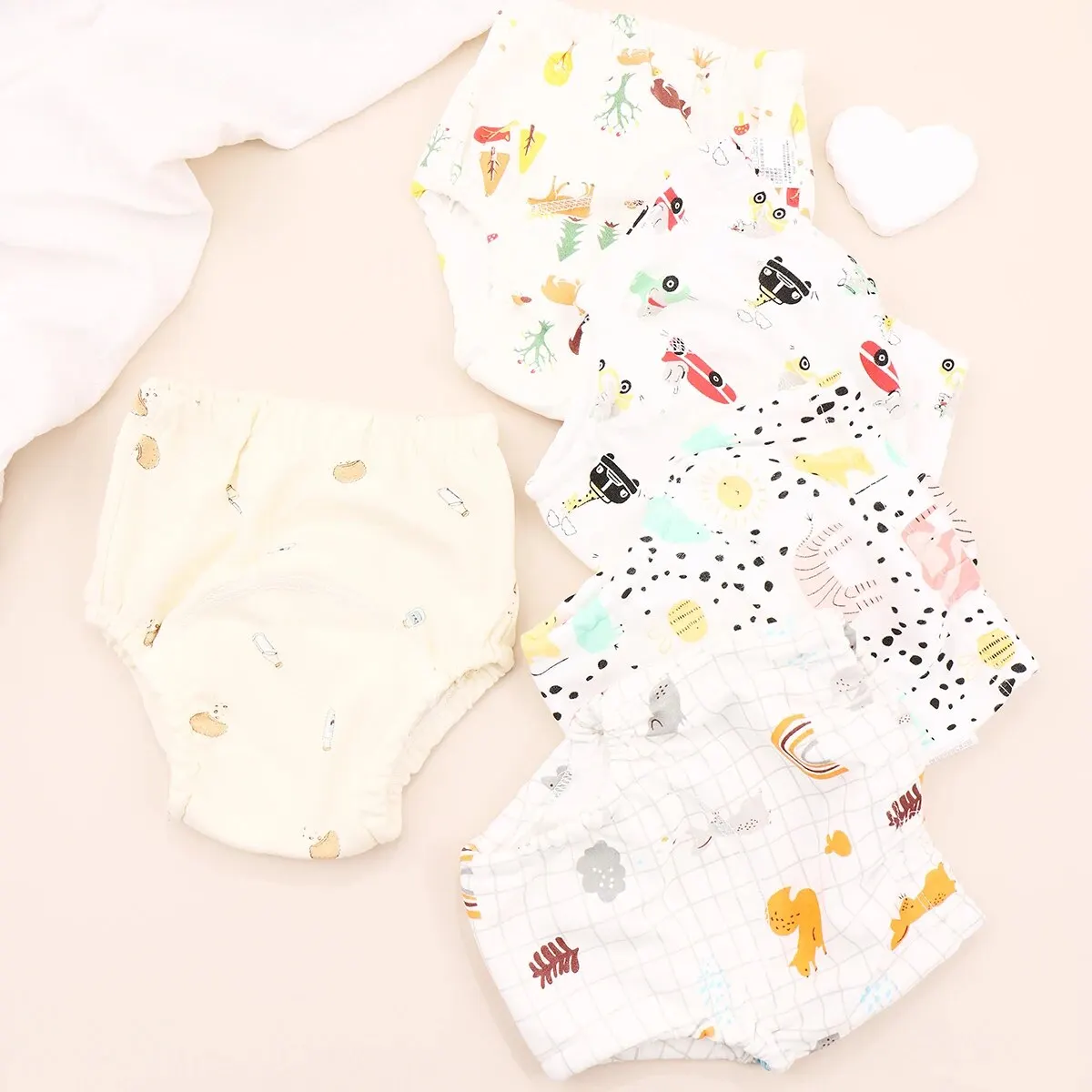 Cartoon Baby Diaper Infant Nappy Pocket Ecological Training Panties Reusable Cotton Baby Training Pants Newborn Cloth Diaper