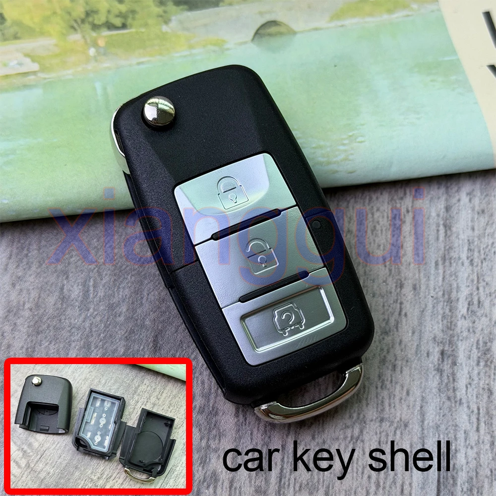 

3 Buttons Car Key Housing Key Case Shell for DFM DFSK Donfeng Fothing Joyear SX6 S50 X3 X5 S500 CM7 SX7 F600 T5 M5 DFSK EC35 S2