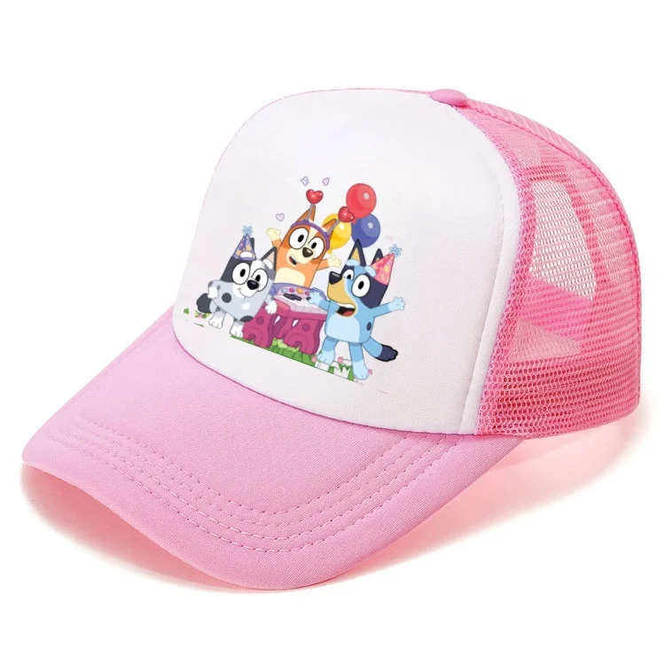 Bluey Bingoes gorras de béisbol niños lindo sombrero con visera de dibujos animados niños niñas figura de Anime sombreros de verano accesorios de moda regalo de cumpleaños