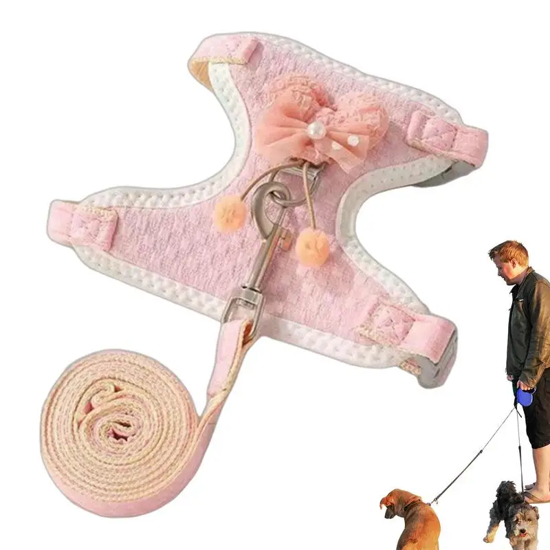 Adjustable Pet Vest Walking Dog Vest Chest Strap Dog Walking Tool with Alloy Fasteners for Picnic Traveling Going Out Party Use