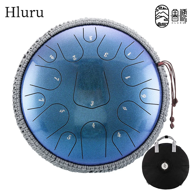 Hluru Music Drum 13 15 Notes Glucophone Steel Tongue Drum 12 Inch 14 Inch Ethereal Drum Yoga Meditation Percussion Instrument