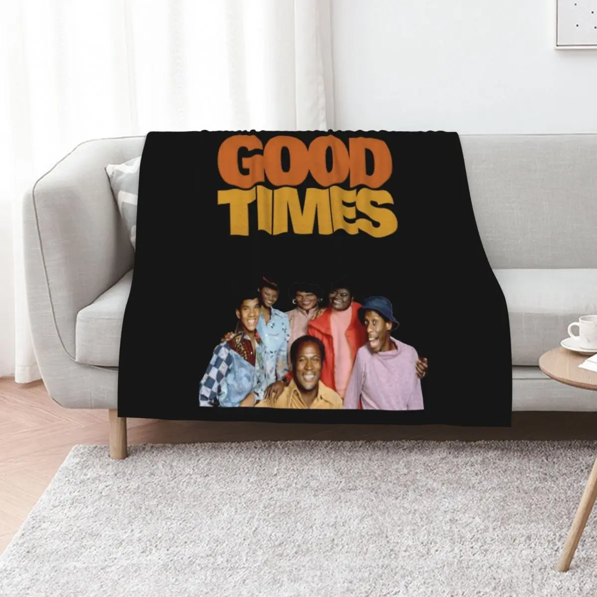 Good Times 70s Cast Classic Throw Blanket Plaid Flannel Fabric Designers bed plaid Bed linens Weighted Blankets