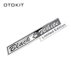 Otokit alumínio preto e branco edição limitada decalque do porta-malas do carro adesivo emblema para decalques da motocicleta decoração de ajuste de carro