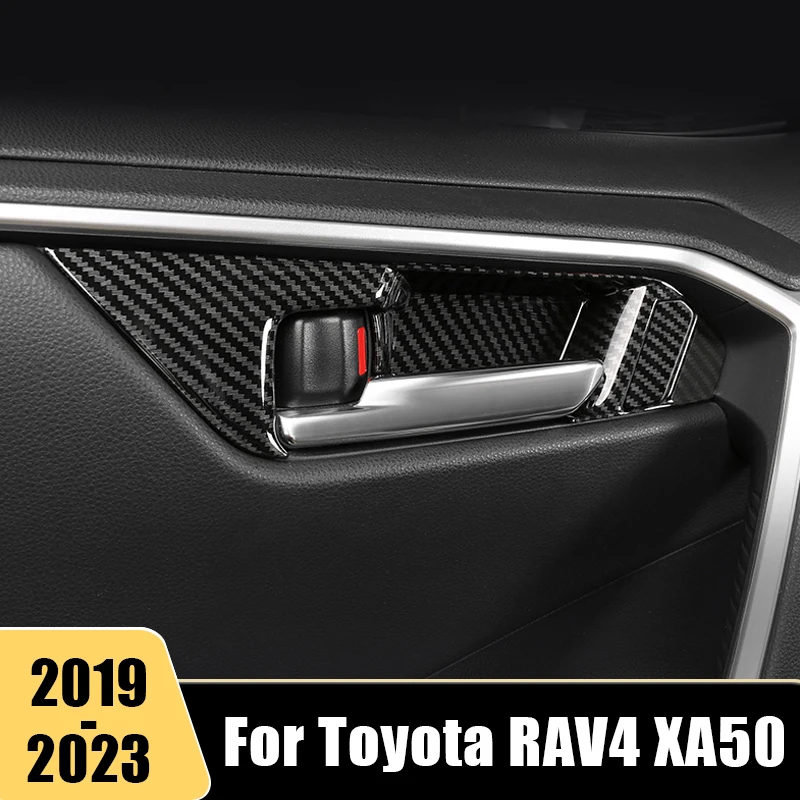 

Для Toyota RAV4 2019 2020 2021 2022 RAV 4 XA50 XA 50 ABS Автомобильная внутренняя дверная ручка чаша рамка наклейки крышка декоративные аксессуары