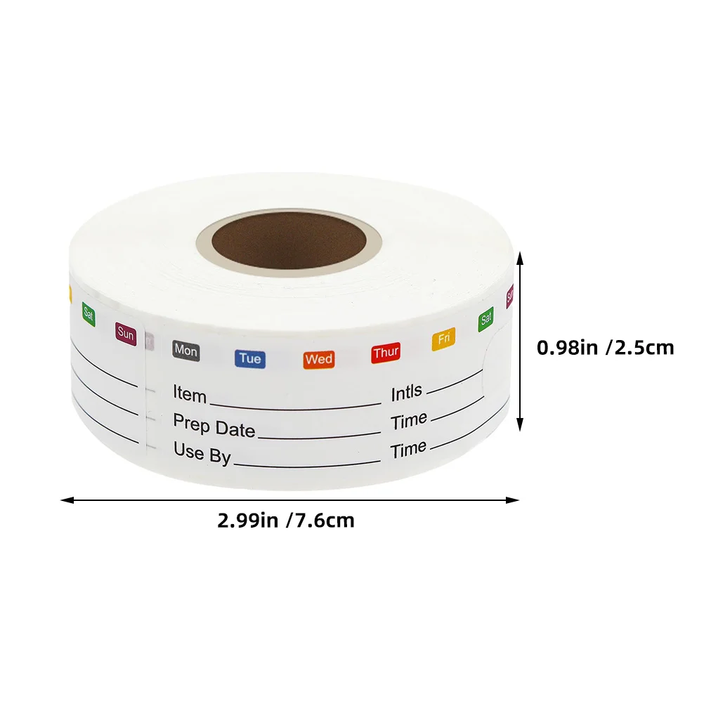 2pcs 2 Rolls Date Label Stickers Waterproof Removable Food Storage Labels For Freezer Refrigerator Containers Easy Peel Adhesive