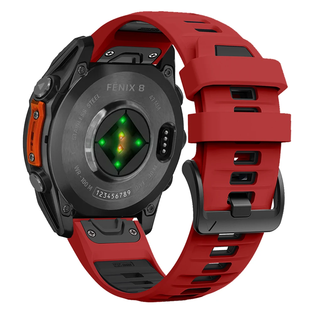 1:1 Fenix8 Horlogeband Voor Garmin Fenix 8 47mm 51mm E 7 7X6 6X5 5X/Epix Pro/Enduro 3 QuickFit 22mm 26mm Siliconen Band Armband