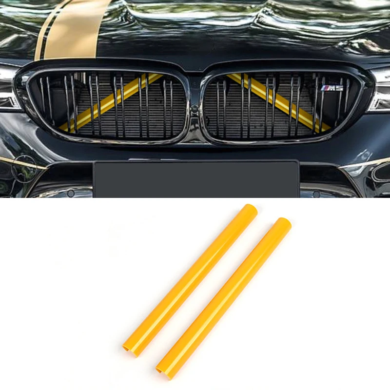 2pcs/set Car Front Grille Trim Strips For 5 Series F30 F20 F10 G01 E60 Modified Car Front Bumper Kidney Grille Insert Tri