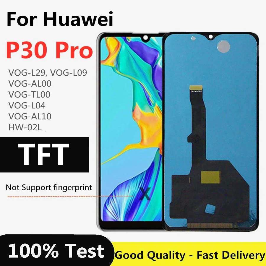 

6.74" TFT For Huawei P30 Pro LCD Display Touch Screen Digitizer Assembly for Huawei P30 Pro lcd VOG-L29 VOG-L09 VOG-L04 Display