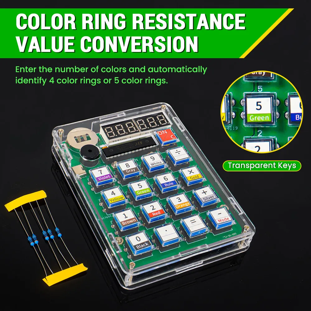 DIY Calculator Electronic Production Kit LED Digital Tube Display With Shell Single-chip Microcomputer Welding Practice Kit