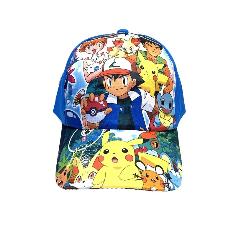 Pokemon Baseball Cap Pikachu Y2k Beach Anime Character Funny Hat Outdoor Sports Sunhat Kawaii Kids Toys Birthday Gift