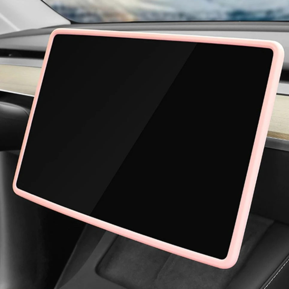 Navigation Screen Protector Frame for Byd atto3 / E2 E3 Dolphin /E9 Max pro Silicone Protective Cover Frame Film Accessories