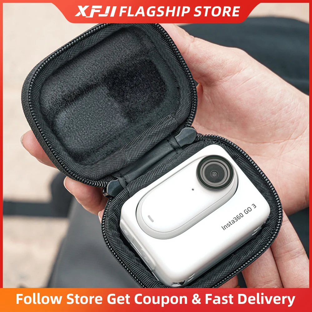 XFJI Mini Carrying Case Compatible with Insta 360 GO 3S/GO 3 Action Camera Storage Bag Cameras Accessories Hard Bags