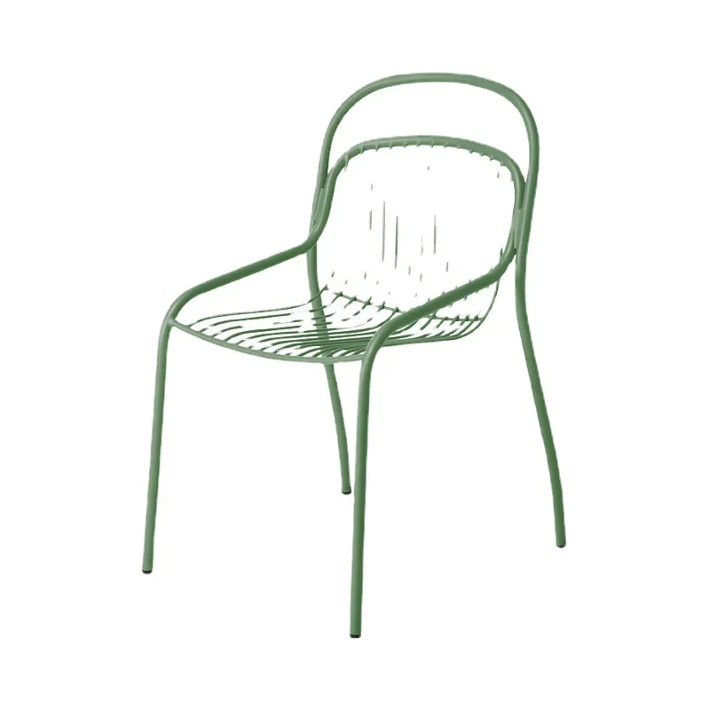 

Wrought iron Nordic modern outdoor chair, courtyard balcony leisure chair Internet celebrity