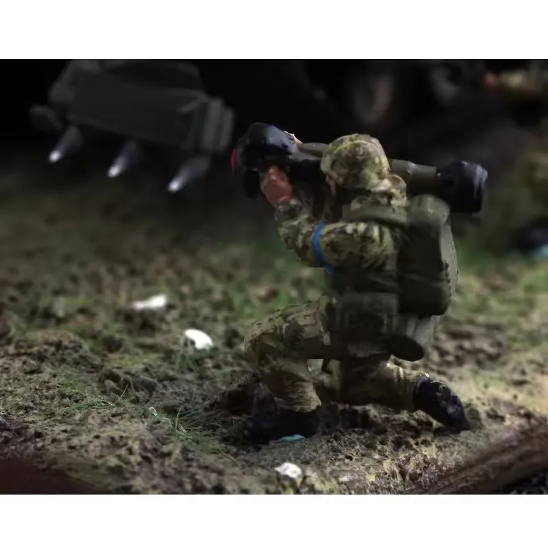 新しい 1:72 スケール 3D 印刷塗装モデル 6 個サポートチーム兵士アクションフィギュアおもちゃ DIY シーンアクセサリーディスプレイコレクション