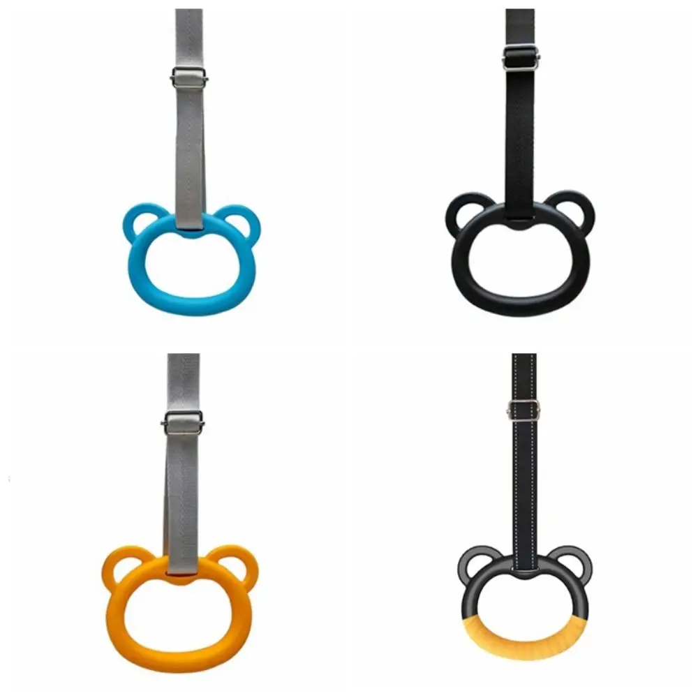 Sweat Absorption Kid Pull Up Ring Cartoon Style Non-toxic Kids Swings Rings Bold Metal Buckle Safe Fitness Training