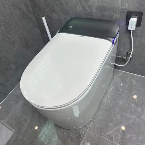 Modern Square Smart Automatic Flush Toilet Remote Control S-Trap IPX4 Waterproof Ceramic Floor Mounted Intelligent WC For