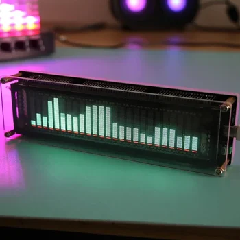 TYPE-C 5V 12V car power amplifier VFD music spectrum display clock volume control level indicator rhythm analyzer VU meter