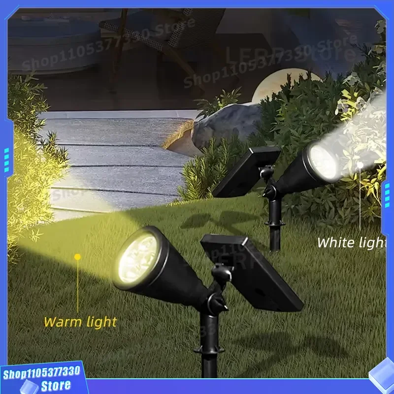 Waterproof Solar Garden Light Outdoor ABS Material Flood Lamp for Yard Pathway Decoration Bright LED Landscape Lighting