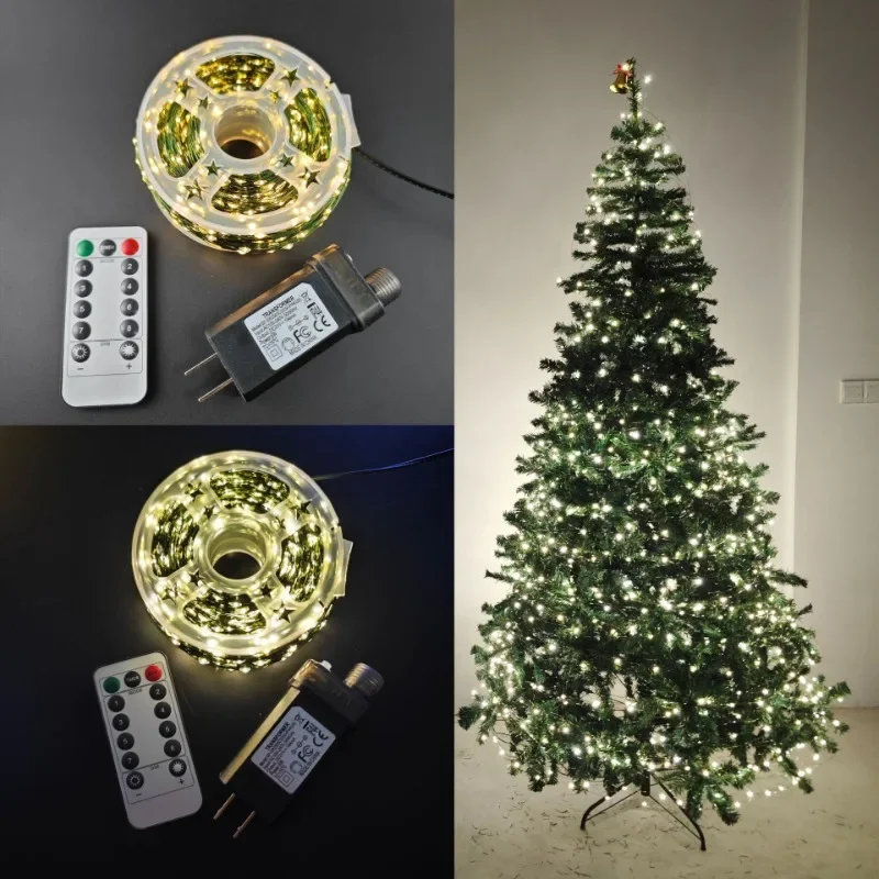 30/50M 220V LED String Lights Green Copper Wire Garland Light Waterproof Fairy Lights for Christmas Wedding Party Decoration