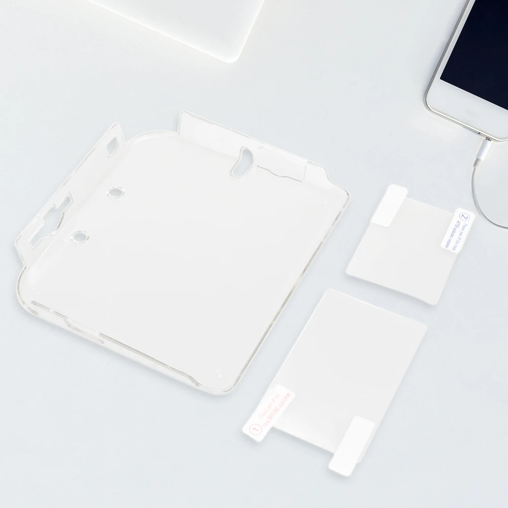 

For 2DS Case Transparent Plastic Protective Hard Case Shell Anti-scratch Anti Dust Film Screen Protector for 2DS Gaming