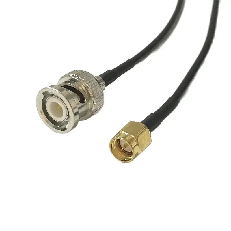 New Modem Coaxial Cable BNC  Male  Switch SMA  Plug  Convertor RG174  Pigtail Adapter 20CM