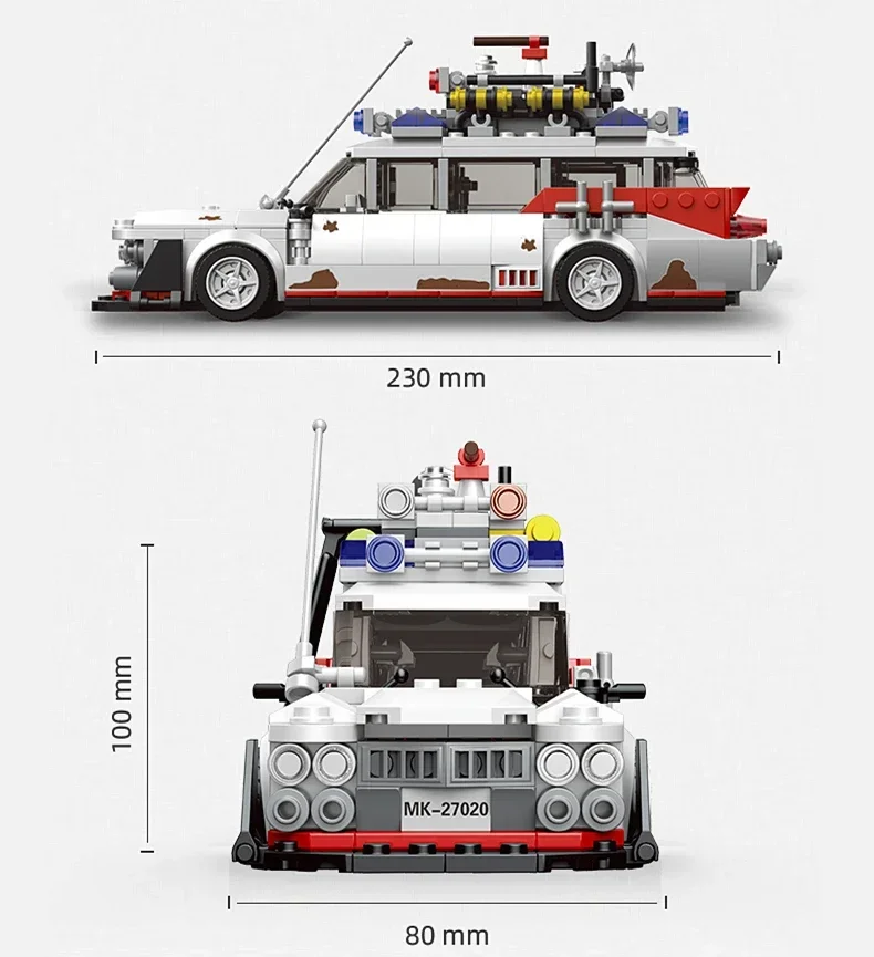 Ghostbusters ECTO-1 Constructor Technical Car Model Building Block Toys for Boys City Brick Christmas Birthday Gifts Adults Kids