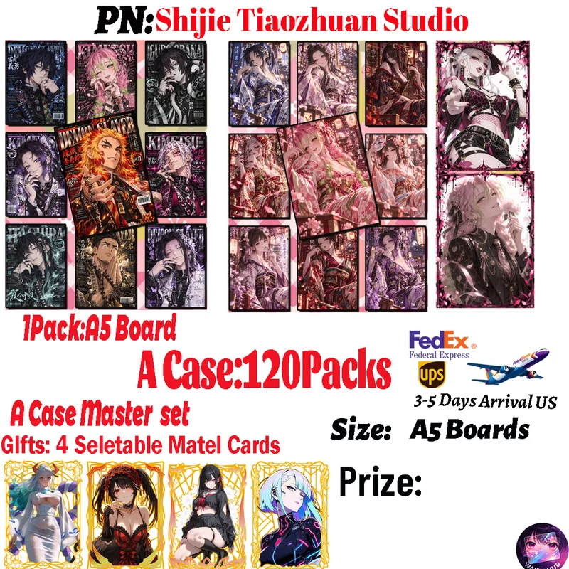 Demon Slayer A5 Board Mitsuri Nezuko Collectible Cards Japanese Anime ACG TCG Trendy Birthday Party Hobby Wholesale Gifts