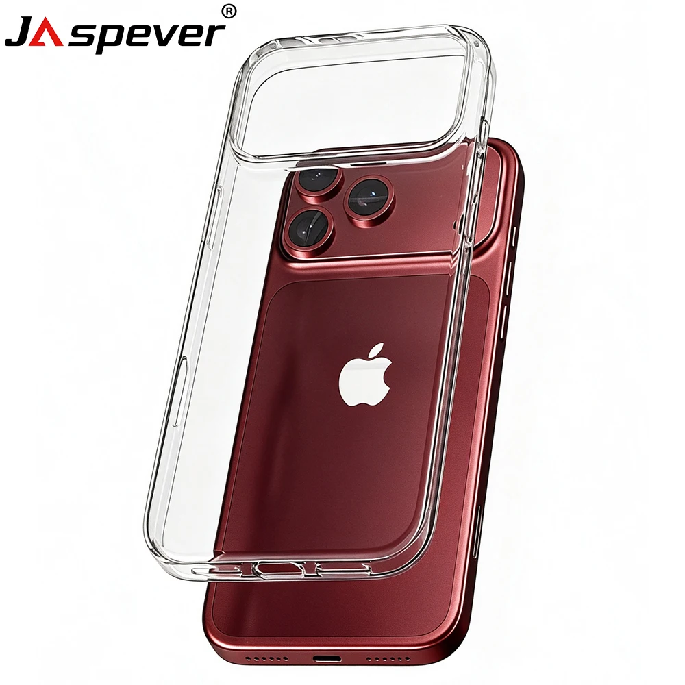 Ударопрочный ультратонкий мягкий чехол для iPhone 18 17 Air 17E 16 16E 15 14 Plus 13 12 11 Pro Max, прозрачный силиконовый чехол из ТПУ.