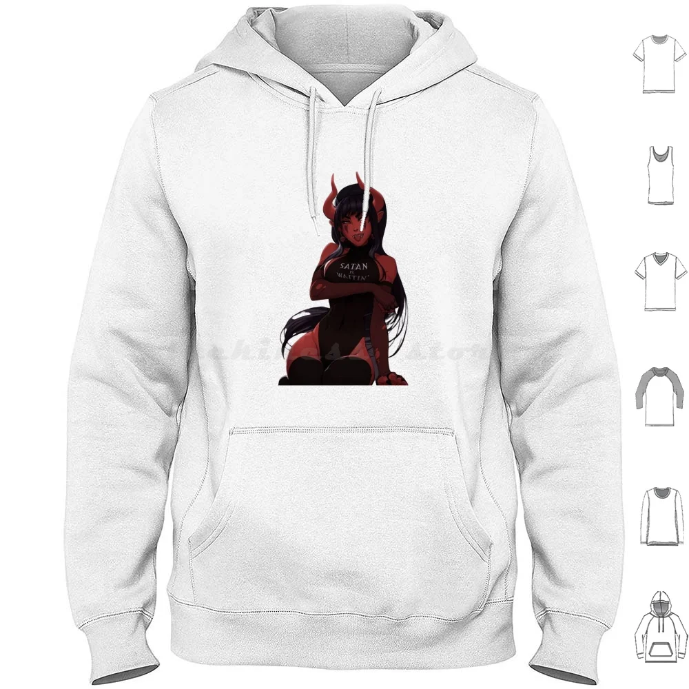 Meru The Succubus Kawaii Erotic Sexy Hentai Itchii Sticker Hoodies Long Sleeve Meru Meru The Succubus The Succubus