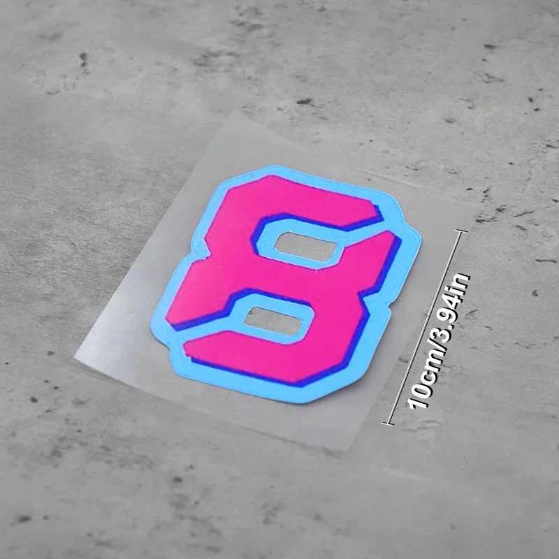 오토바이 자동차 스타일링 장식용 네온 레이싱 번호 스티커 세트 1개, 멀티 컬러 디자인 데칼 액세서리