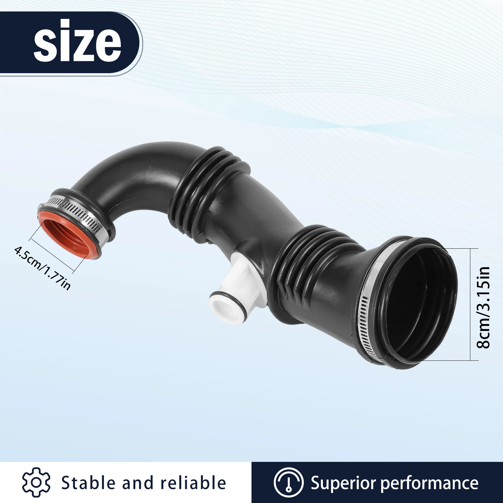 9687883680 Air Intake Hose 13717798147 for  PEUGEOT 206 207 3008 307 308 Compatible with Citroen Berlingo II C2 C3 C4 C5 1434E1