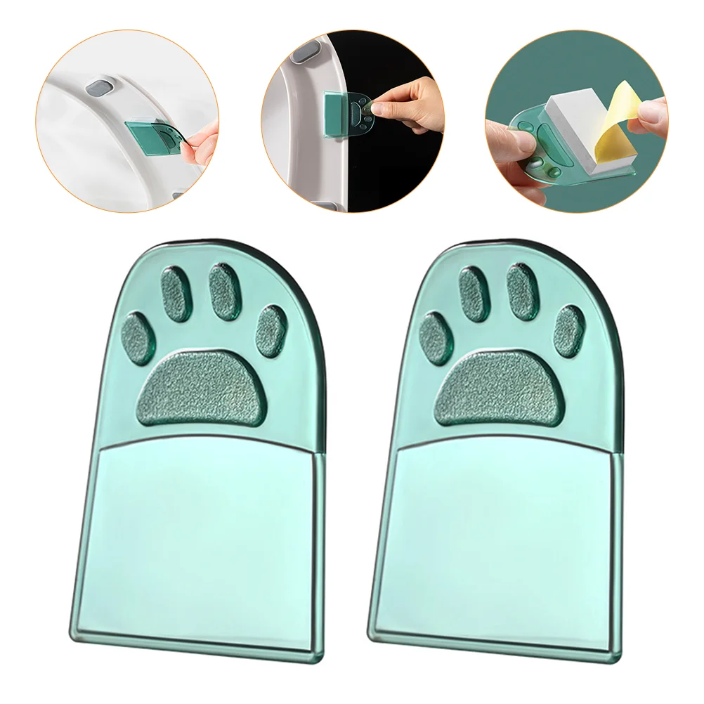 2 Pcs Toilet Seats Handle Creative Lifter Household Lid Lifting Accessories Accessory Cover Handles Green