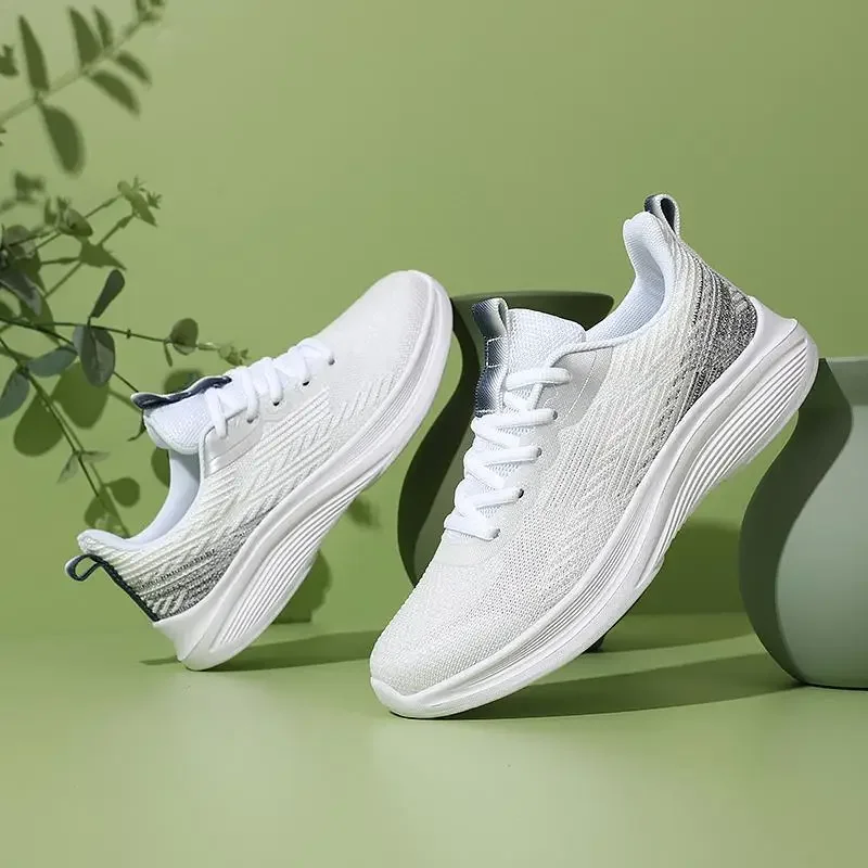 Sneaker Women's Jogging Shoes Summer New Tenis Women's Breathable Shoes Silver Gray Retro Daddy