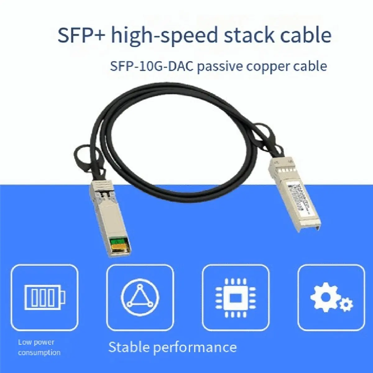 

*Кабель ЦАП ABAB 2X 10G SFP+, медный пассивный кабель прямого подключения, 1 метр, работает для Cisco, MicroTik, сетевого оборудования, звукового переключателя
