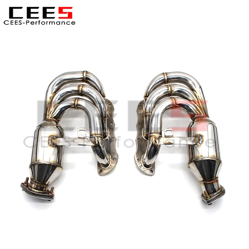 

CEES Exhaust Manifold for Porsche Cayman 981 GTS 2.7/3.4L 2013-2015 High Performance Stainless Steel Downpipe with Catalyst