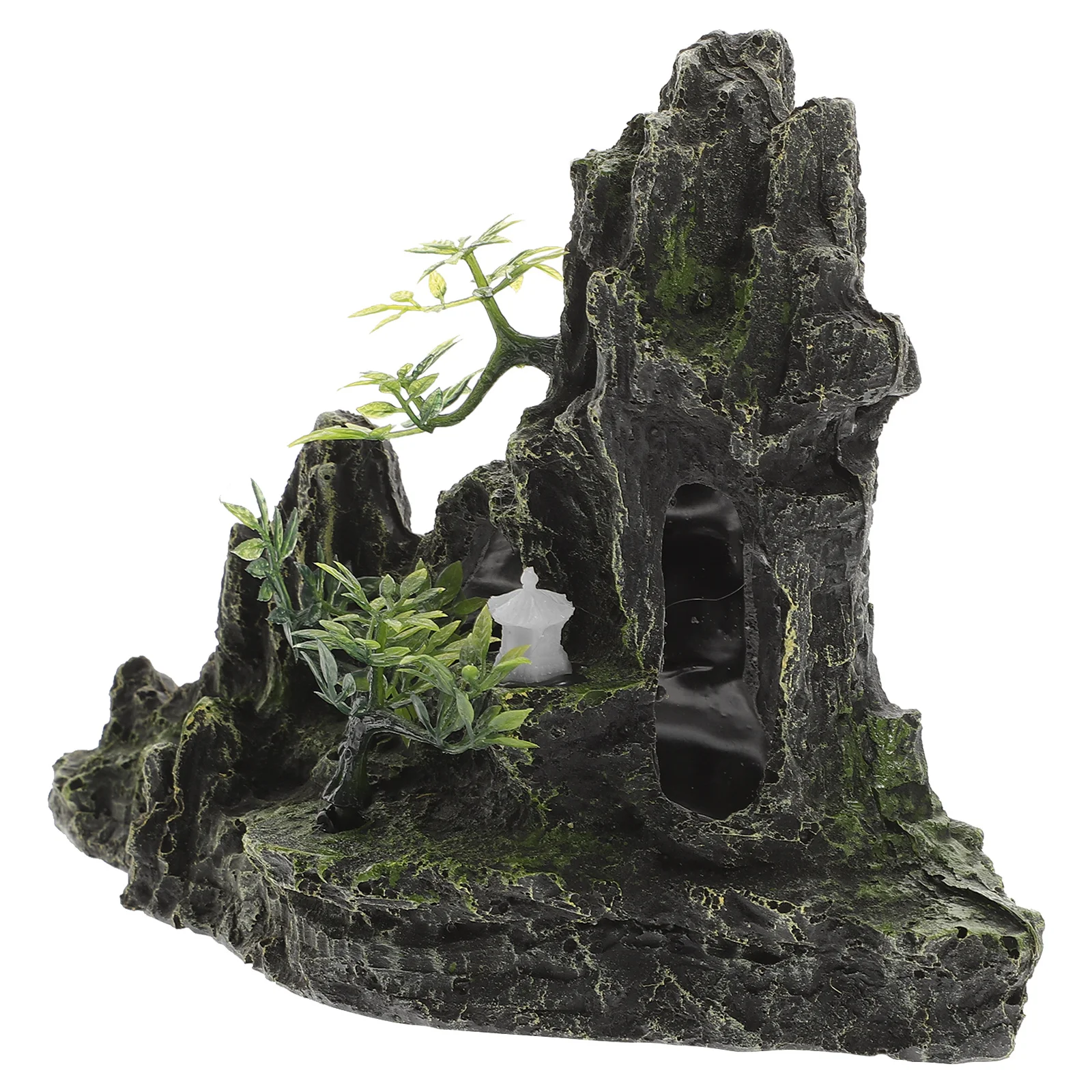 

Fish Tank Rockery Decor Resin Aquarium Ornament for Large Tall Aquariums Turtle Pond Shrimp Betta Vivid Realistic Desktop