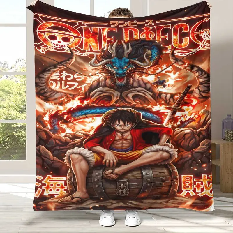 Anime Zoro One P-Piece Straw Hat Pirates Soft Flannel Throw Blanket,Cozy Warm Blanket for Bed,Sofa,Living Room,Picnic,Camping