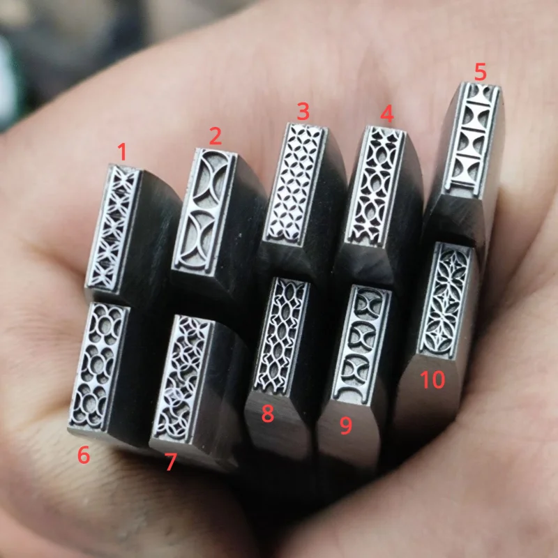 3x9mm Edge Pattern Jewelry Stamping Tool Bracelet Logo Making Tool Metal Stamp Steel Punch Craft Leather Silver Carving Design