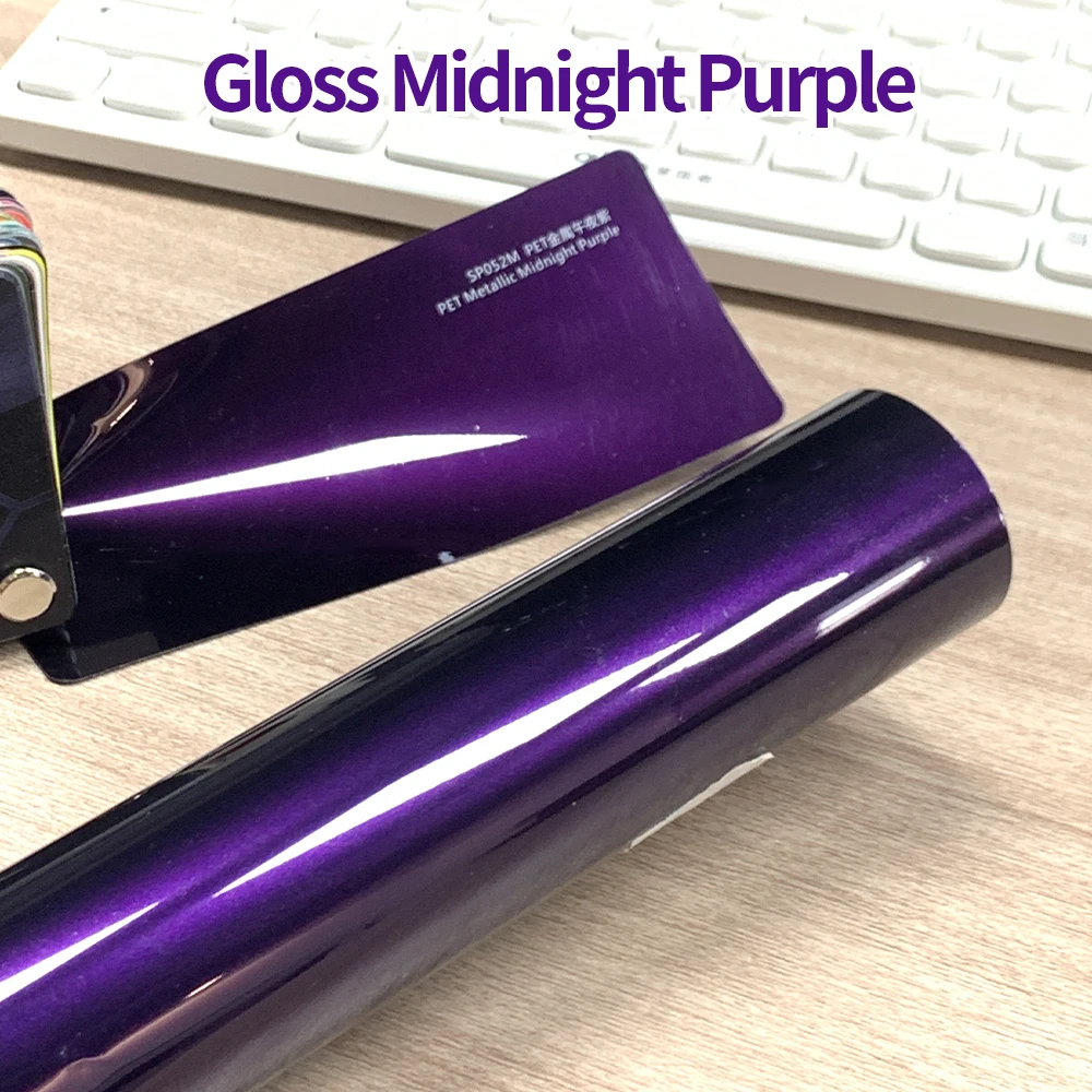 

High Glossy Metallic Midnight Purple Wraping Vinyl Wrap Sticker for Car Decals Auto Stickers Car Film Cover Wrapping Foil Parts