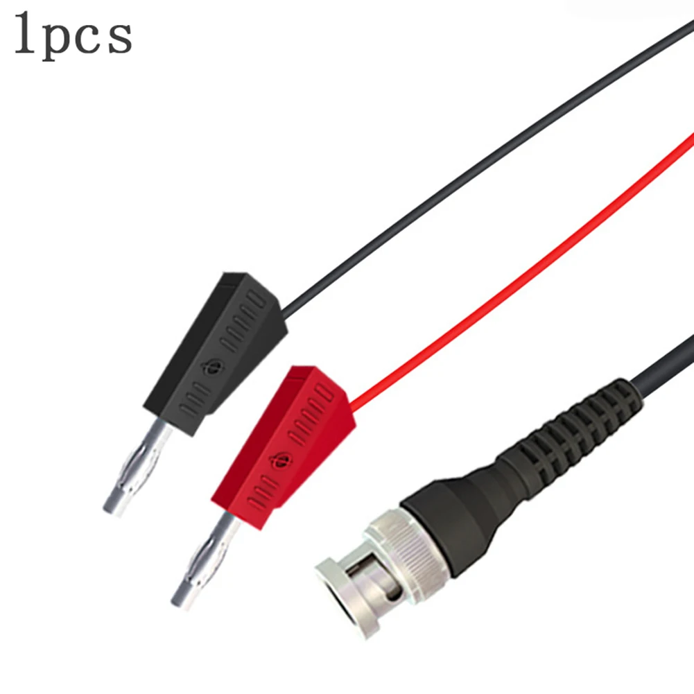 Electrical Measurement Cable with BNC and Dual 4mm Banana Connectors for Oscilloscope Multimeter and Power Supply