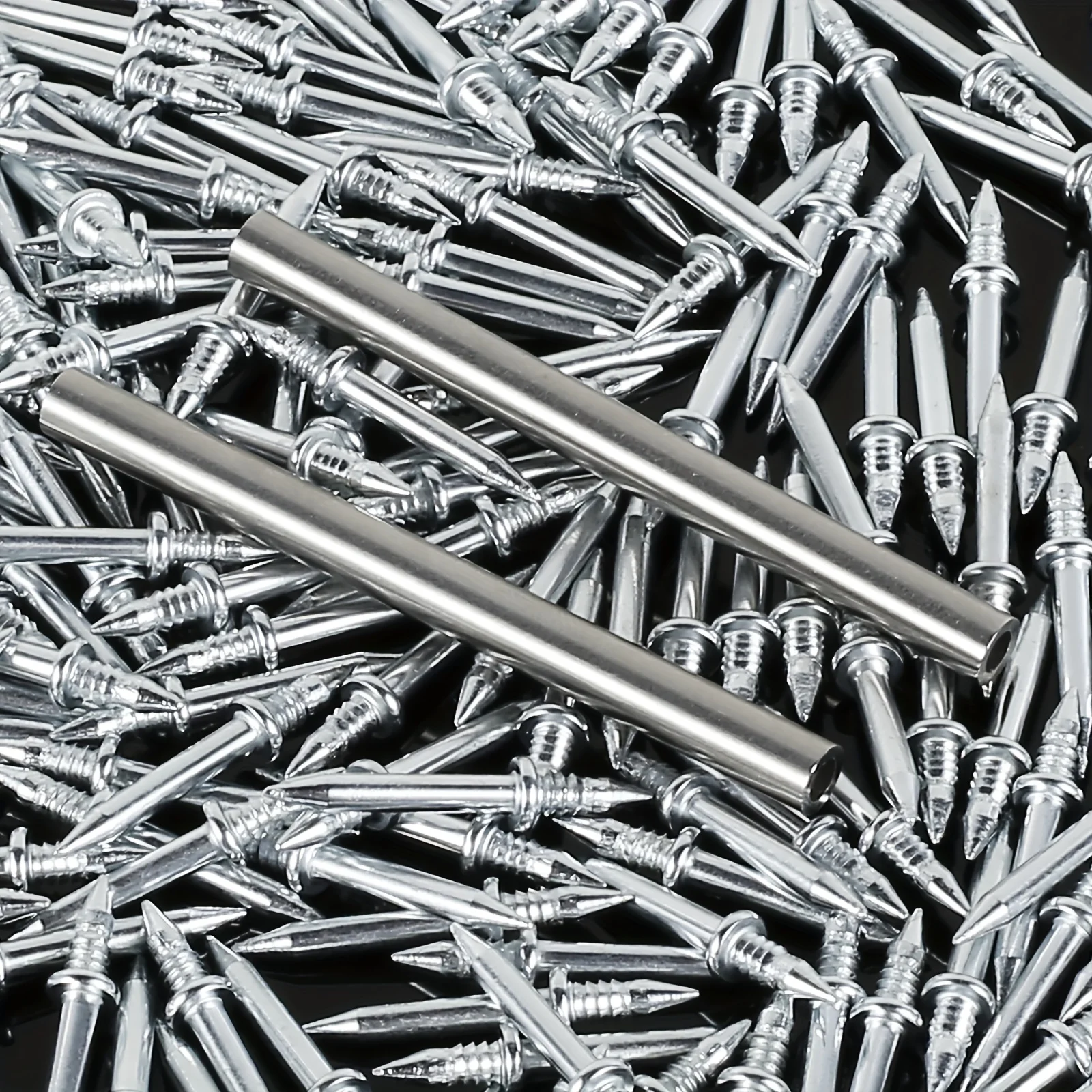 200/50pcs Double Head Nails Rust-Proof Traceless Expansion Screw Skirting Thread Seamless Nails Wood No Trace Fixator Hardware