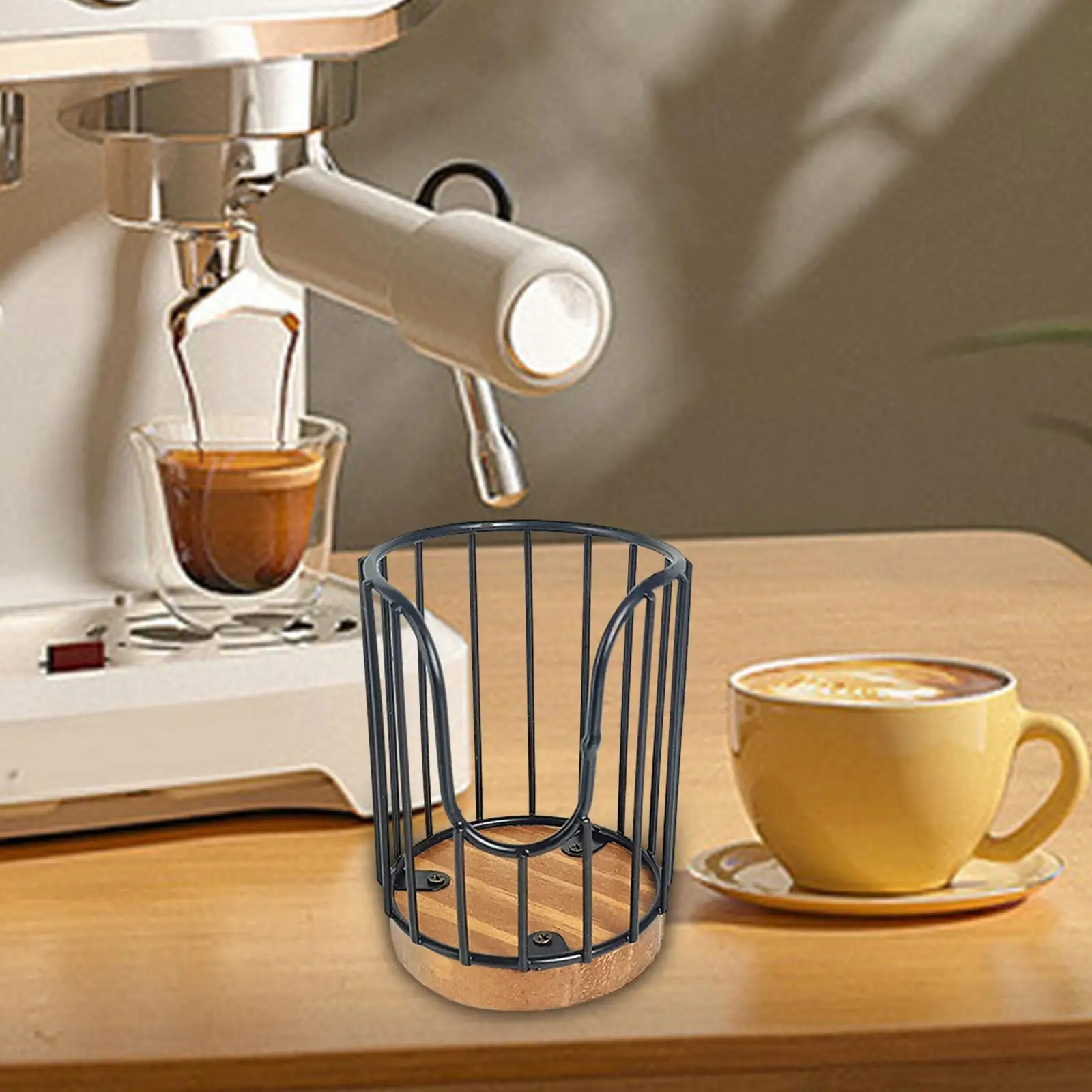 Coffee Filter Holder Basket Container, Organizer Iron Dispenser Coffee Filter Storage Rack Coffee Pod Holder for Restaurant