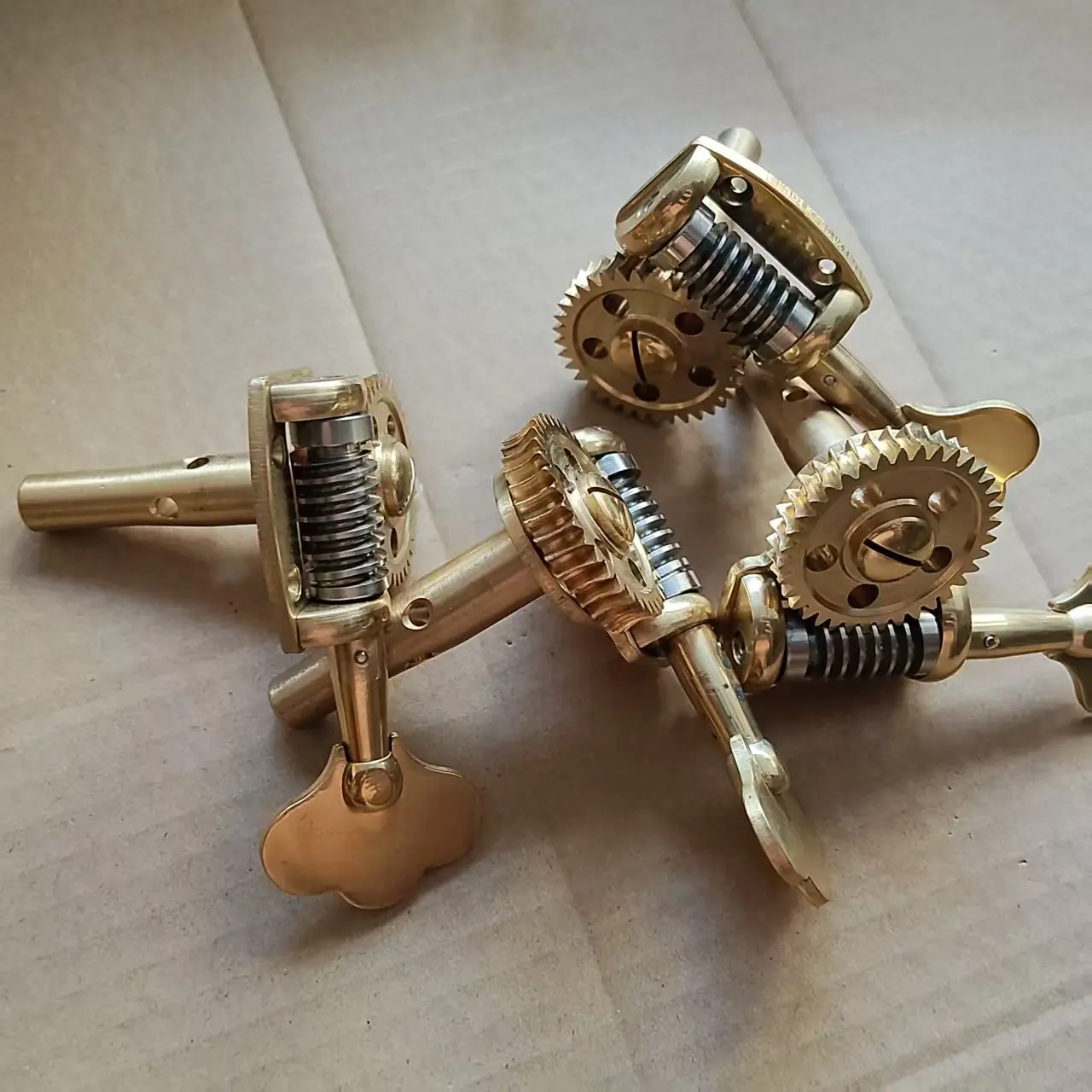 Double Bass Turning Pegs Brass Bass Parts 3/4 to 4/4 With Screws Big German Style 5801#