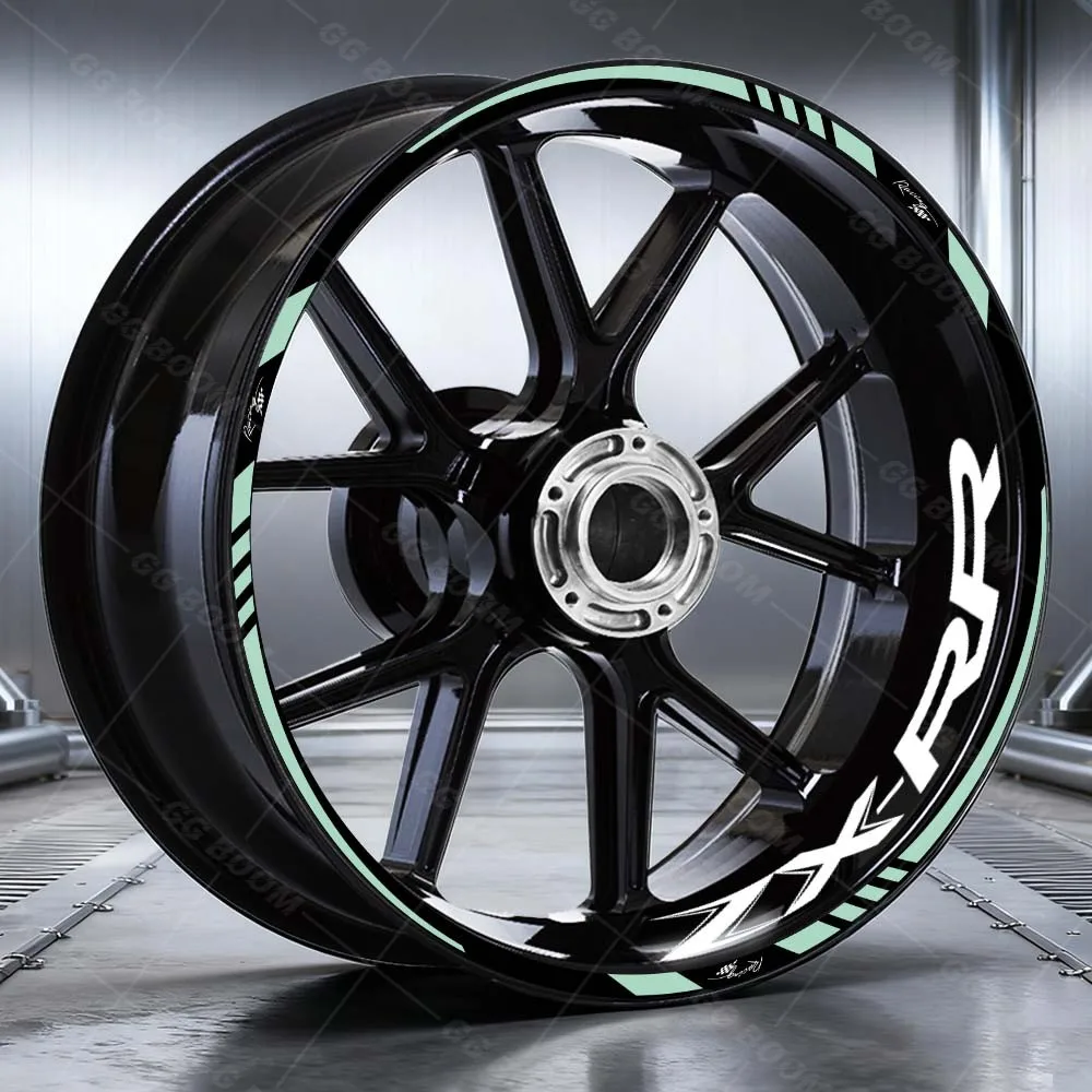 Motorcycle Reflective Tire Stripe Rim Sticker 17 Inches Vinyl Set Decals Wheel Decorative For ZX Series ZX-25R ZX-4R/4RR ZX-6R