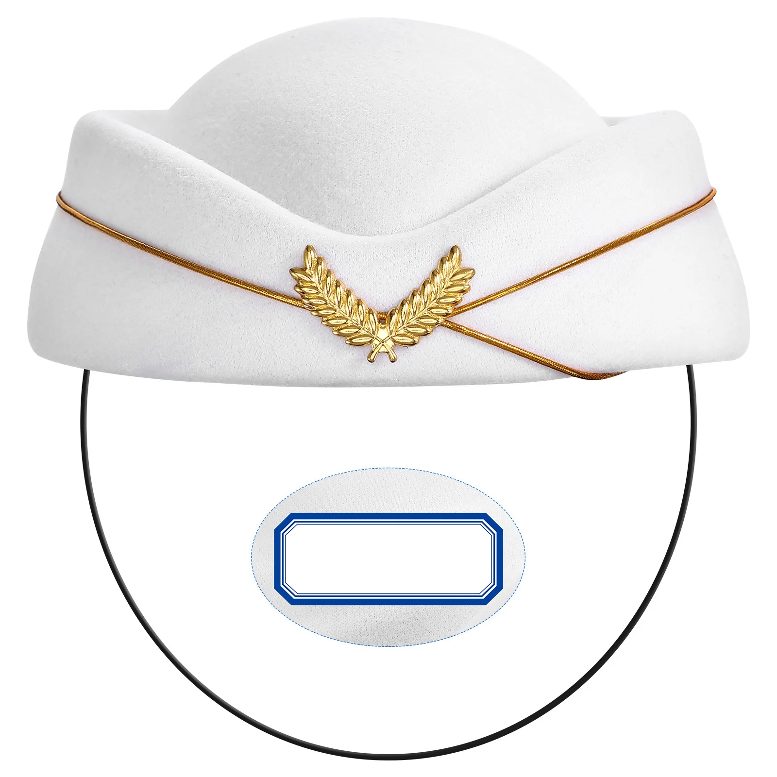 Stewardess Hat Women Fashion Flight Attendant Cap Costume Cosplay Accessories For Halloween Party Size