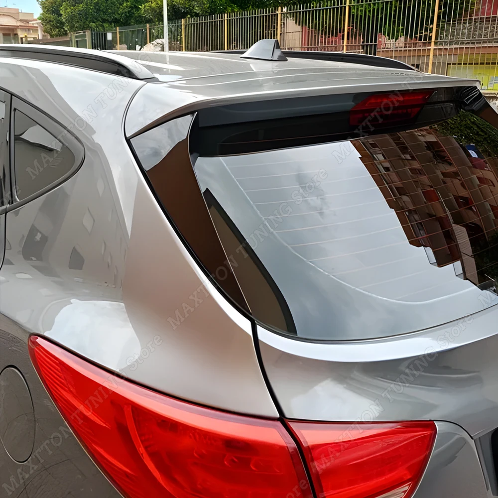 For Hyundai iX35 2017-2021 2022 2Pcs Car Rear Window Side Spoiler Wing Canard Splitter Trim Body Kit Accessories Gloss Black ABS