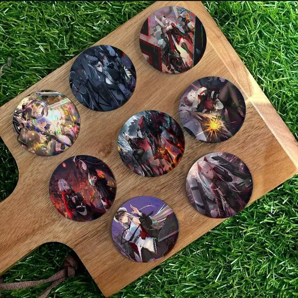 A-Azur Lane Girl Bathroom For Badge Laser Holographic Custom Badge Image Metal Lapel Pin Brooch For Clothing Backpack Decorative