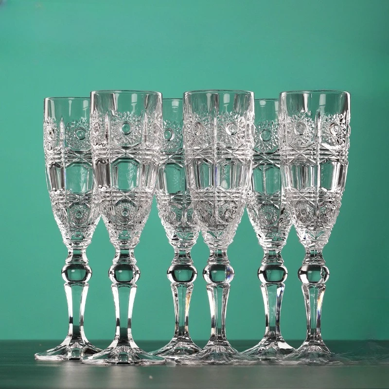 Crystal glass champagne glass high value, red wine goblet glass bubble cup gift